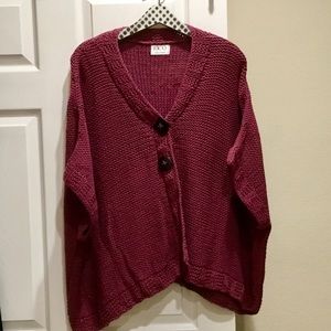 Very pretty Maroon Hand knit sweater.